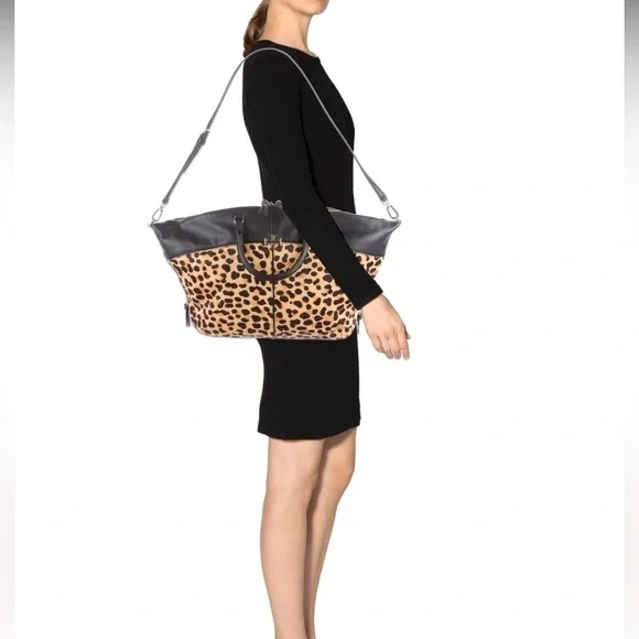 Tory Burch Ivy Leopard Slouchy Satchel